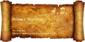 Adami Dorina névjegykártya